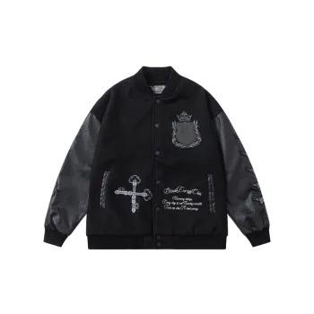 Flocking Decoration Stitching Baseball Suit