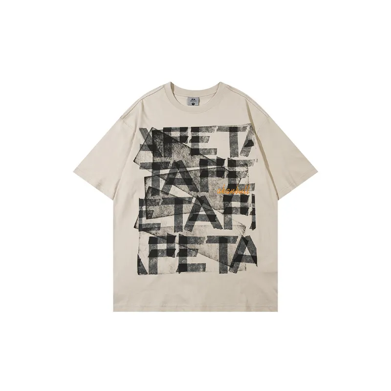 Casual Loose Combed Cotton T-Shirt-0