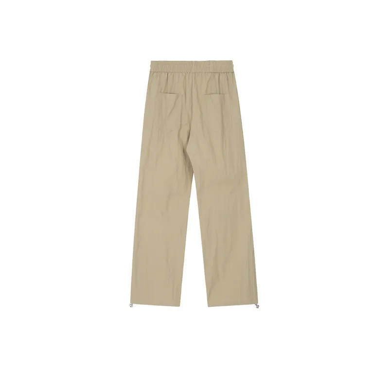 Side Stripe Splicing Wide Legged Casual Pants-1