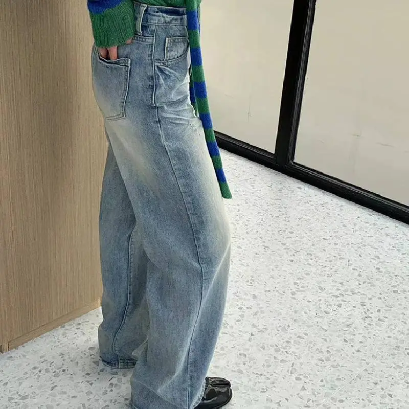 Fashionable Wide Leg Jeans Women-3