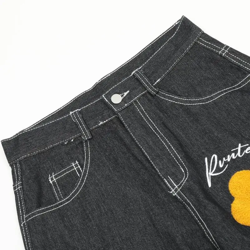 Fashionable Straight Leg Jeans-3