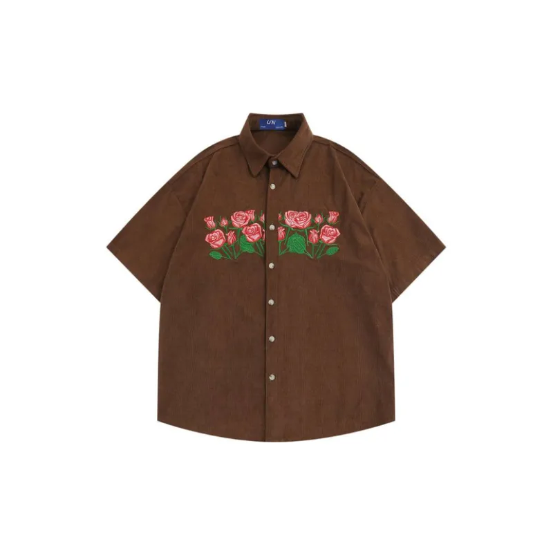 Embroidered Short Sleeved Shirt-2