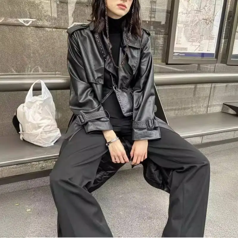 Casual Loose Trench Coat Women-1