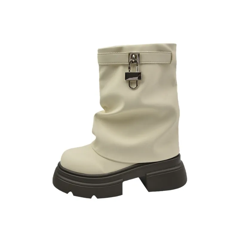 Denim Retro Fashion Ankle Boots-3