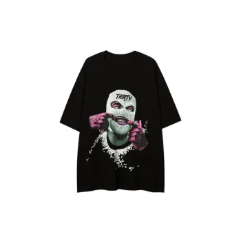 Street Dark Hip Hop Plus Size Casual Round Neck T shirt