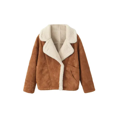 Fashionable Loose Velvet Jacket Women