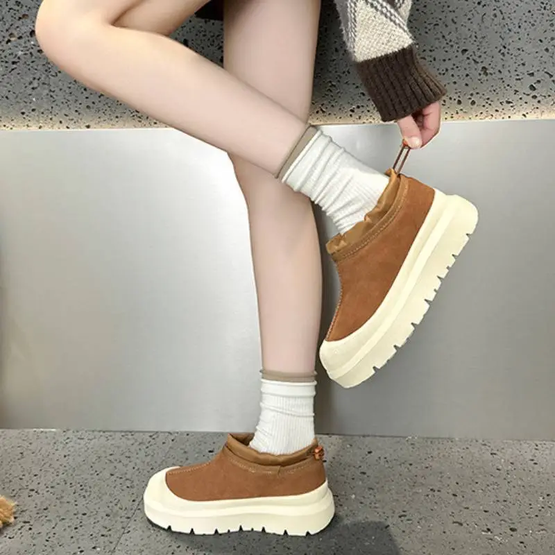 Fashionable Plain Snow Boots-1