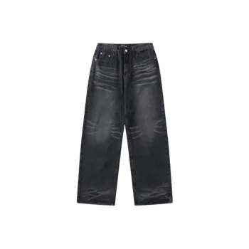 Niche Creative High Street Style High Waist Loose Casual Jeans