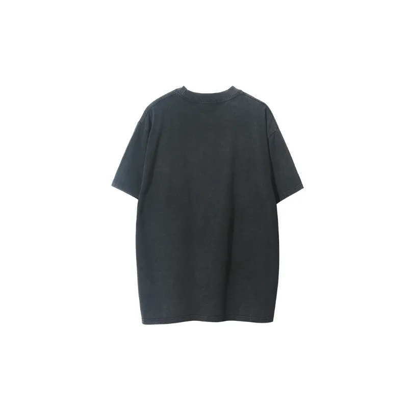 Trendy Street Loose Cotton Blended Fabric T Shirt-1