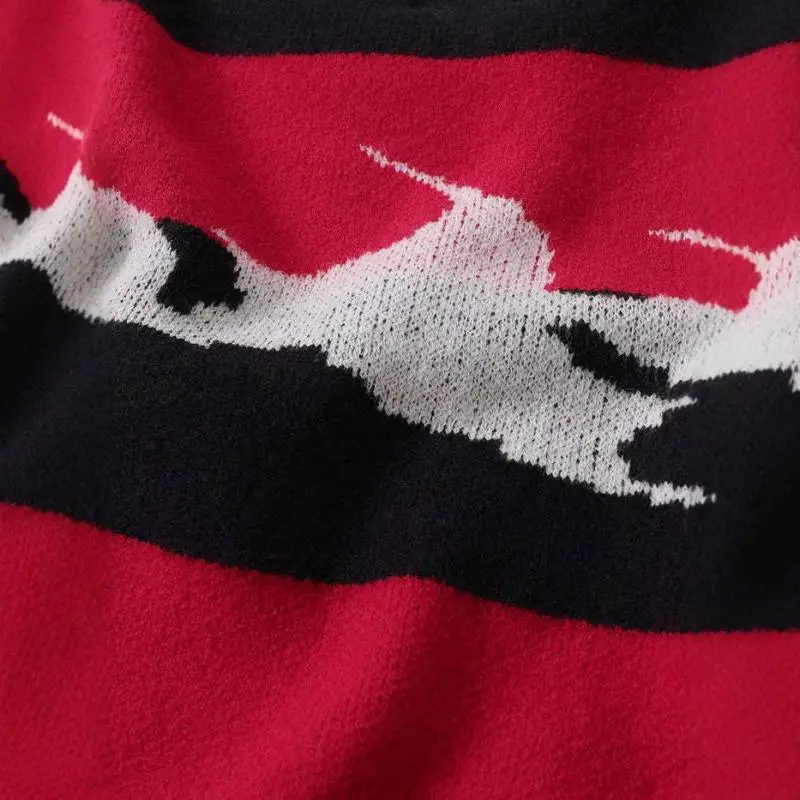 Trendy Contrast Color Sweater-2