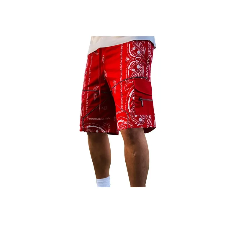 Casual Straight Shorts with Multi Pockets-1