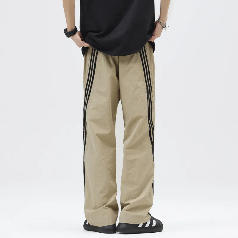 Fashionable Loose Nylon Casual Pants-4