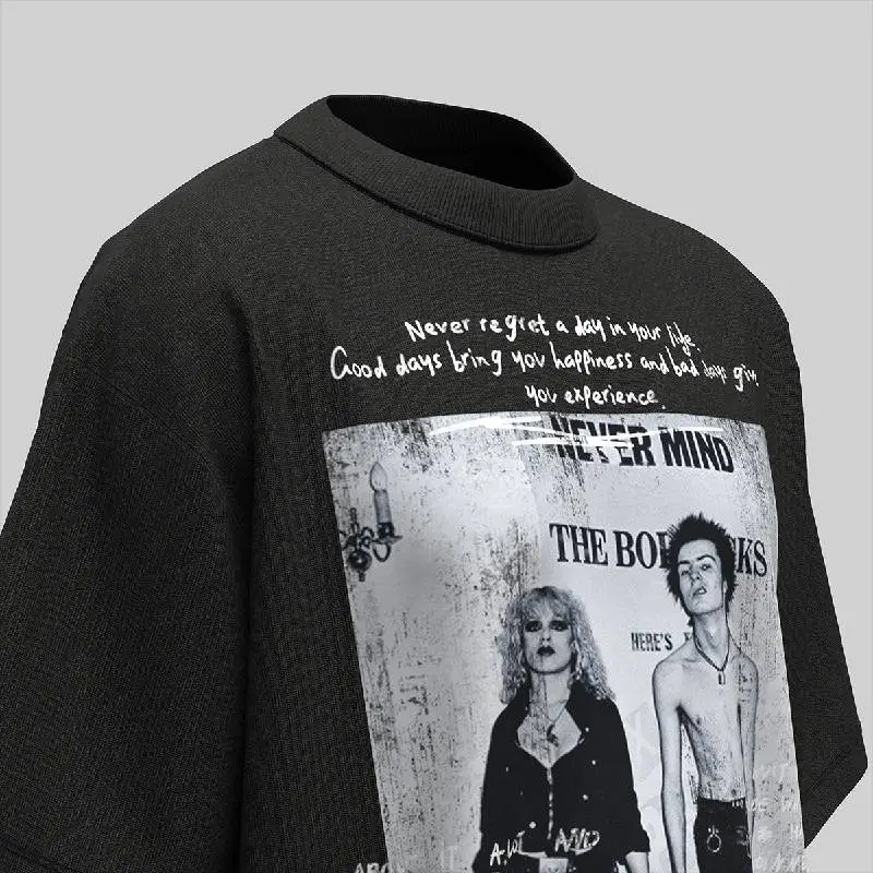 Casual Loose Combed Cotton T Shirt-3