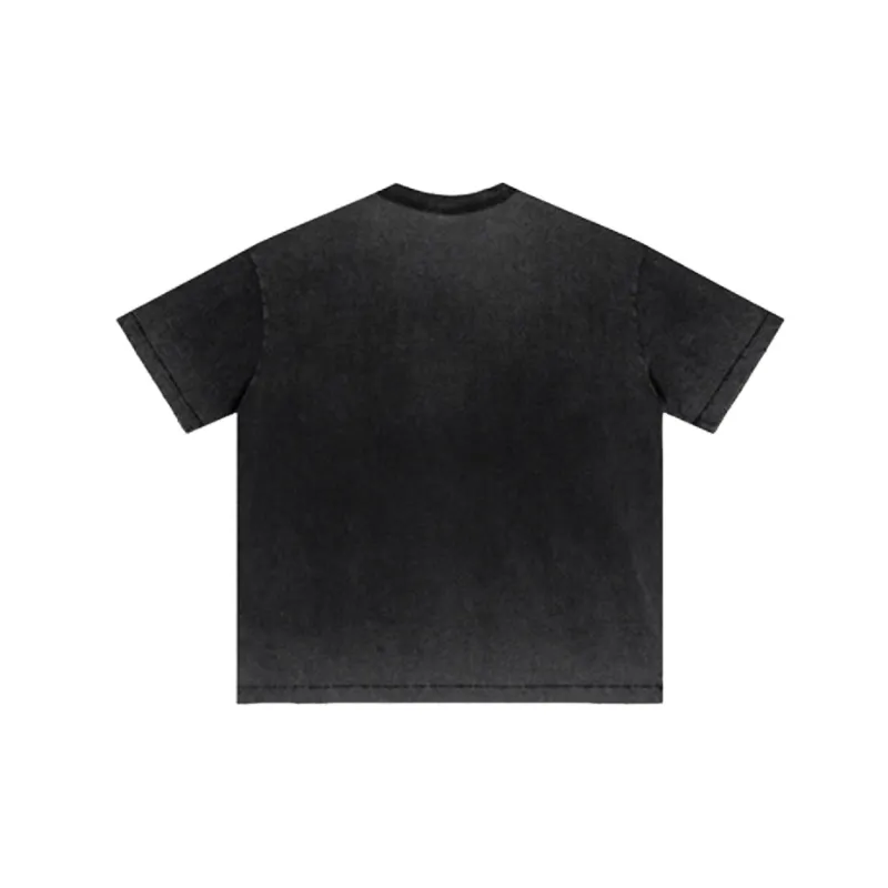 Simple Embroidery 100% Cotton T Shirt-1