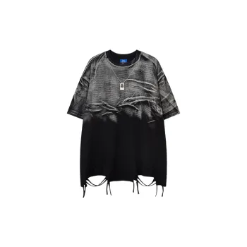 Retro Casual Cotton Blended Fabric T Shirt Unisex