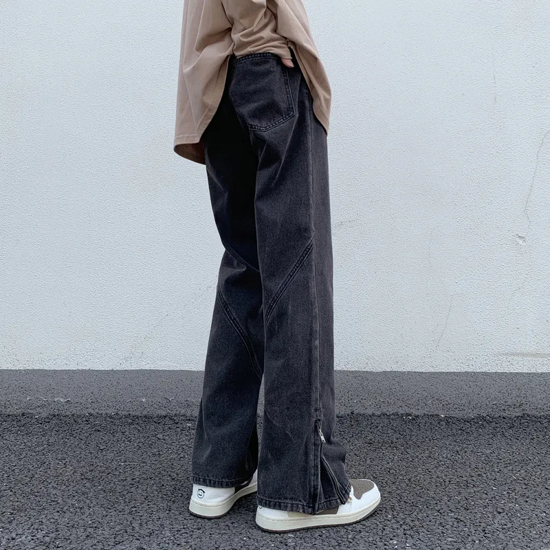 Basics Loose Denim Casual Pants-2