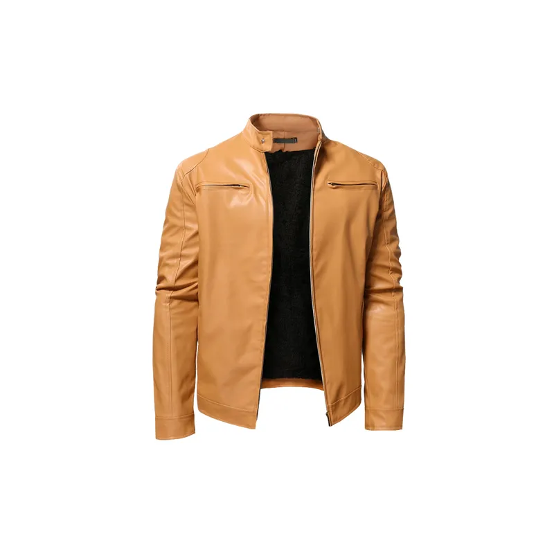 Casual Basics Artificial Leather Jacket-0