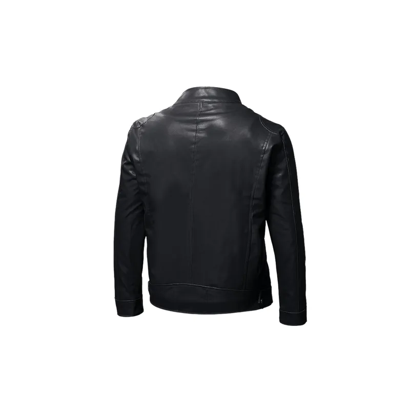 Casual Basics Artificial Leather Jacket-7