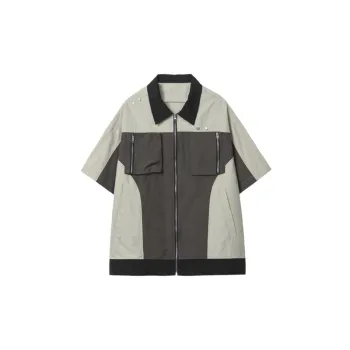 Stitching Retro High Street Shirt