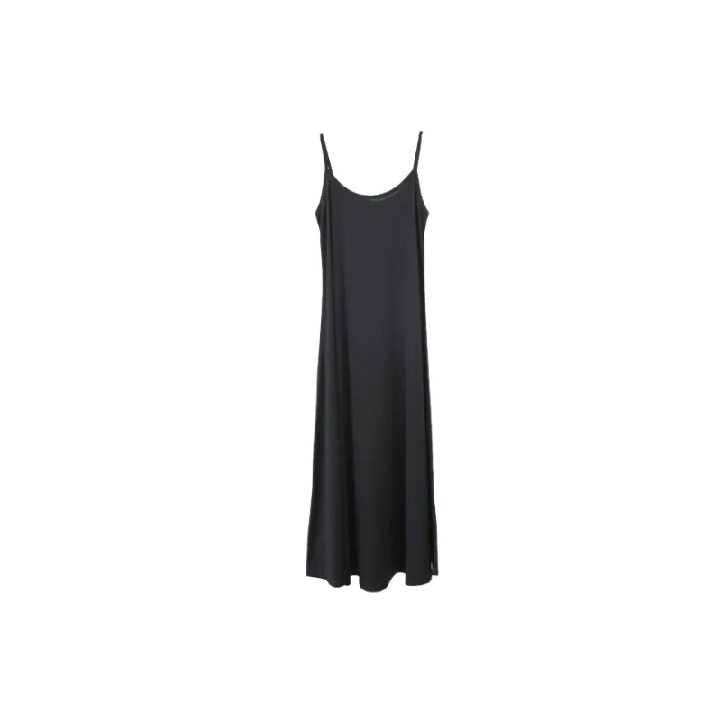 Simple Lace Up Mercerized Cotton Dress Women-0