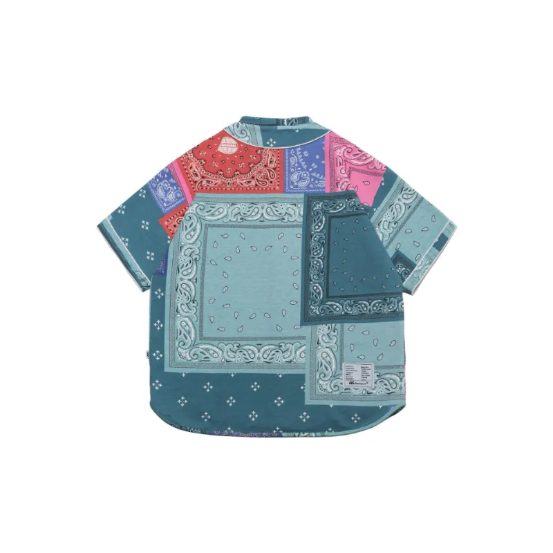 Hip Hop Cashew Flower Baseball Jacket-1