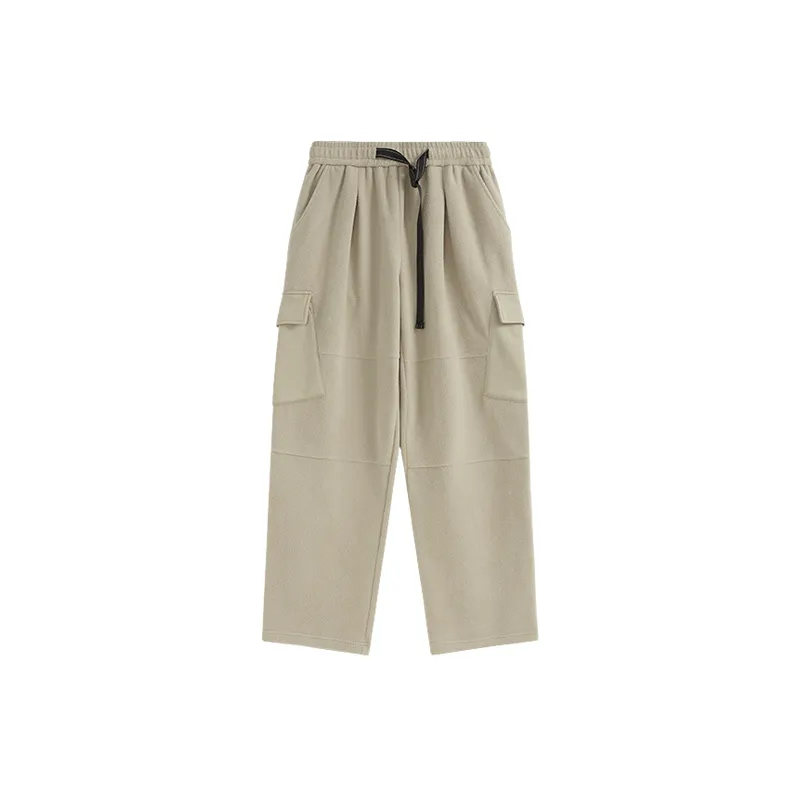 Loose Straight Leg Polyester Casual Pants-6