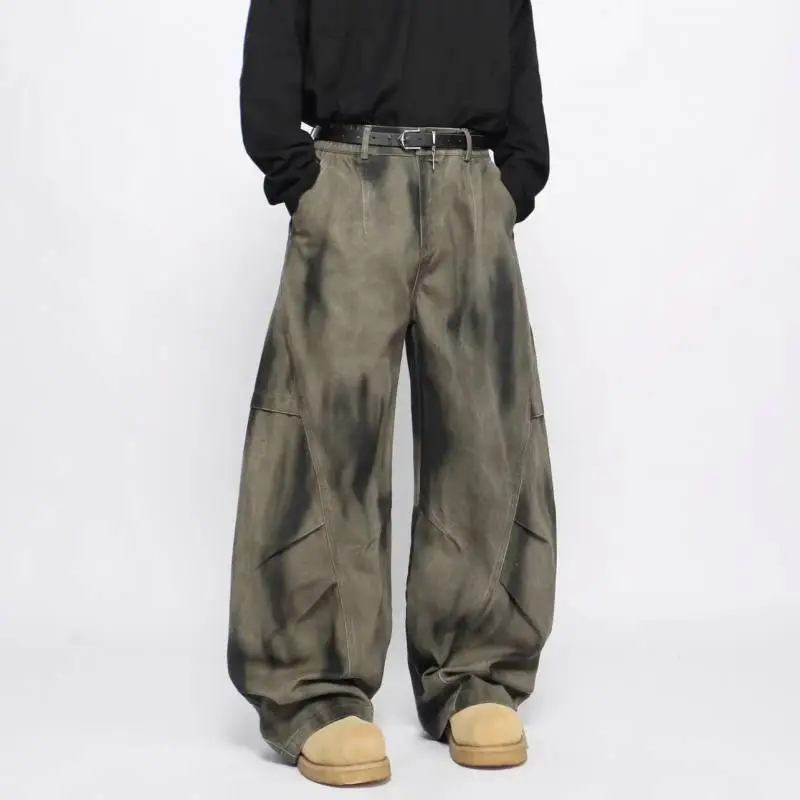 Retro Fashionable Loose Polyester Casual Pants-3