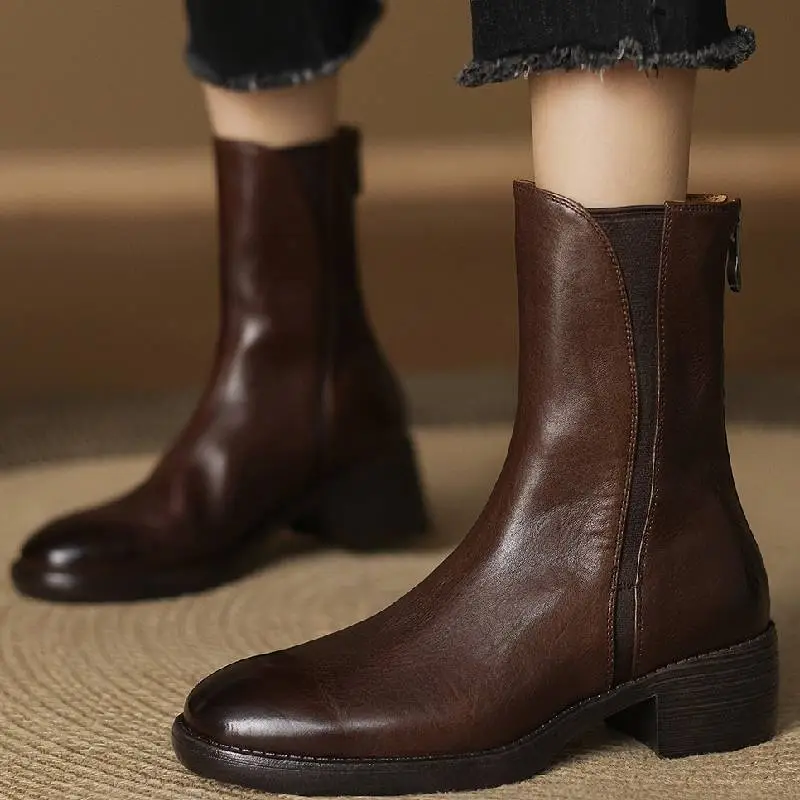 Retro Plain Martin Boot-2