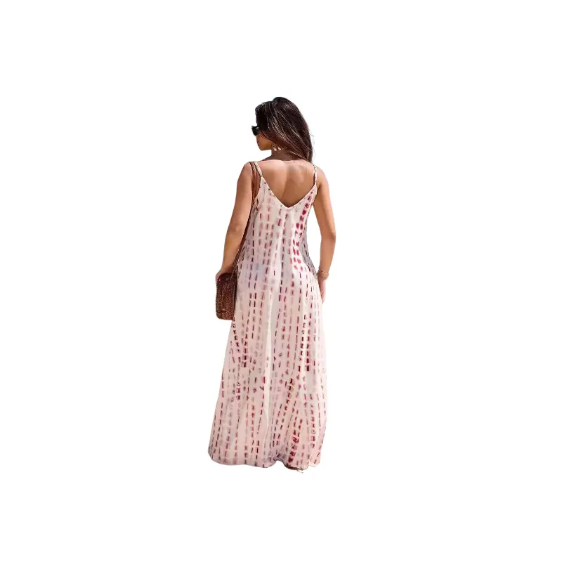 Casual Ditsy Flora Polyester Slip Dress Women-2