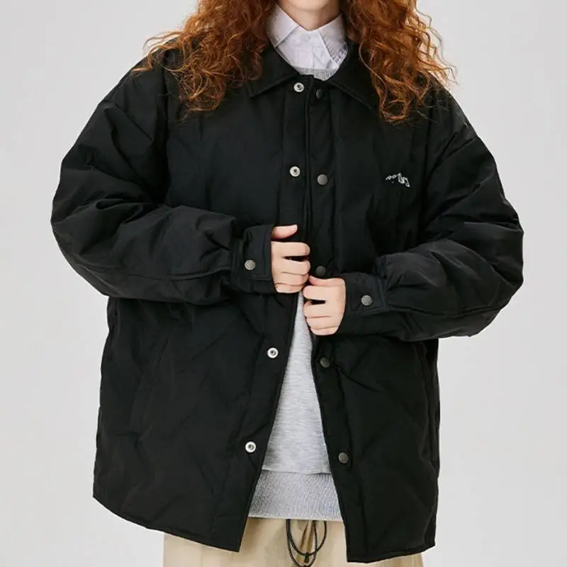 Casual Simple White Duck Down Jacket-6