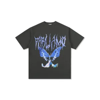 Vintage Butterfly Printed Hiphop Short sleeve T shirt