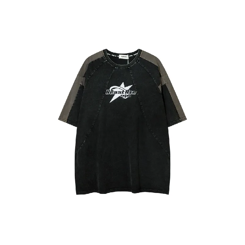 Fashion Contrast Color 100% Cotton T Shirt Unisex-0