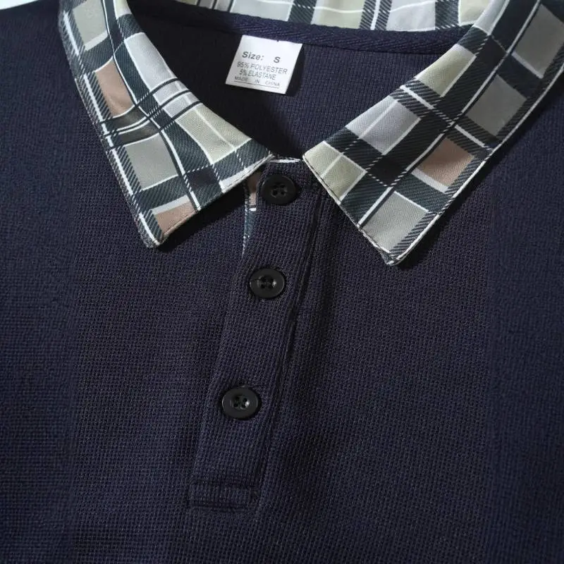 Fashion Breathable Blended Synthetic Fabrics Polo-8
