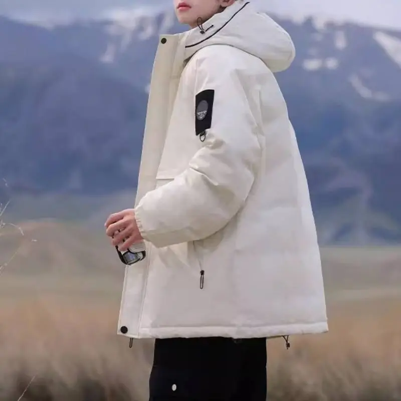 Loose Warming White Duck Down Jacket-9