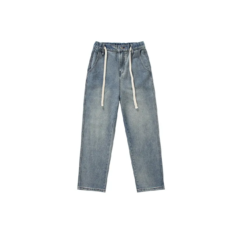 Straight Leg Casual Jeans-4