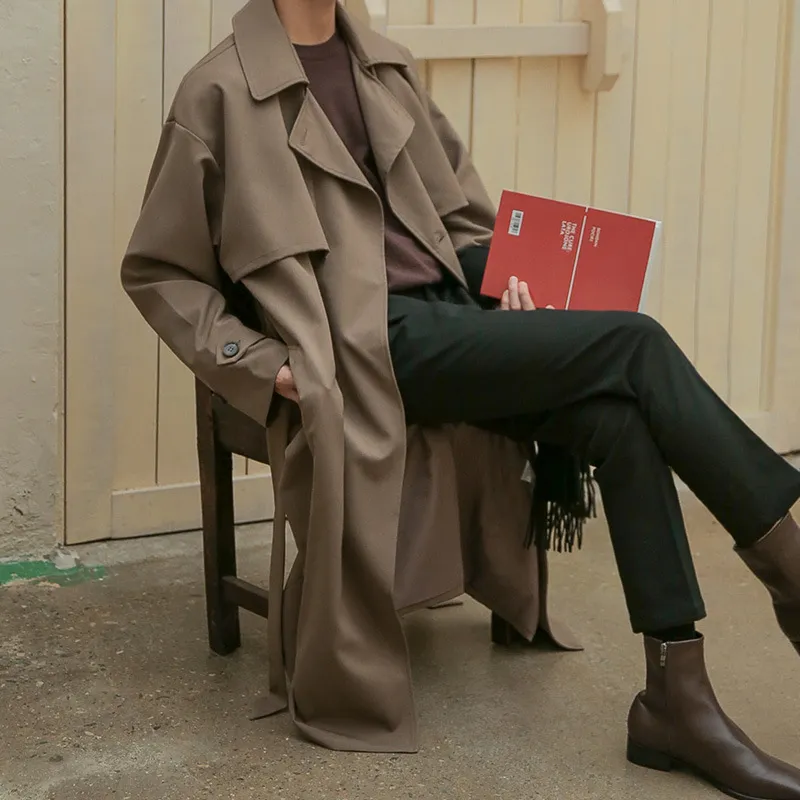 Simple Loose Trench Coat-2