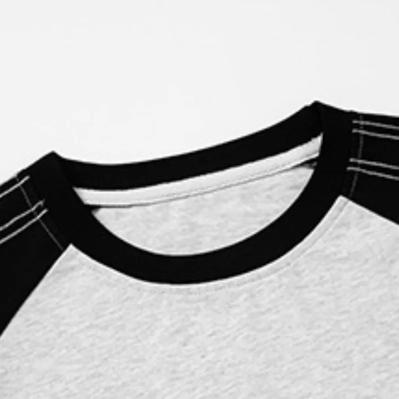 Casual Letter 100% Cotton T Shirt-4