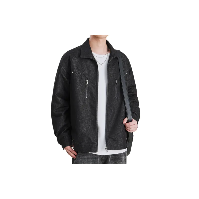 Fashionable Warming Loose Cotton Blended Fabric Jacket-1