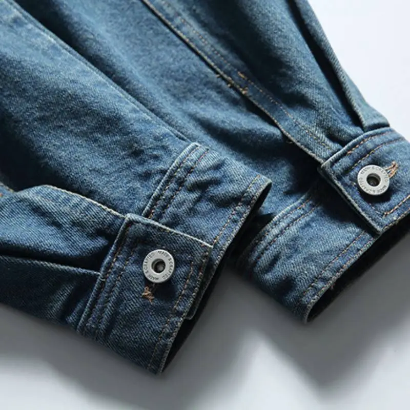 Fashion Washed Denim Jacket-3