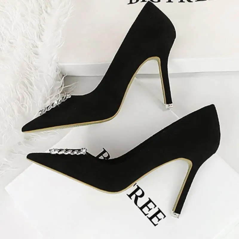 Plain Metal High Heels-2