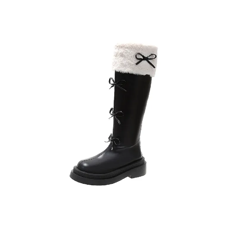 Retro Fashionable Warming Knee High Boots-0
