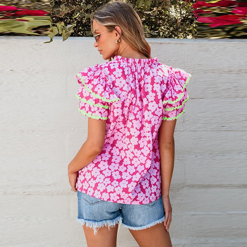 Casual Fashion Chiffon Shirt-1