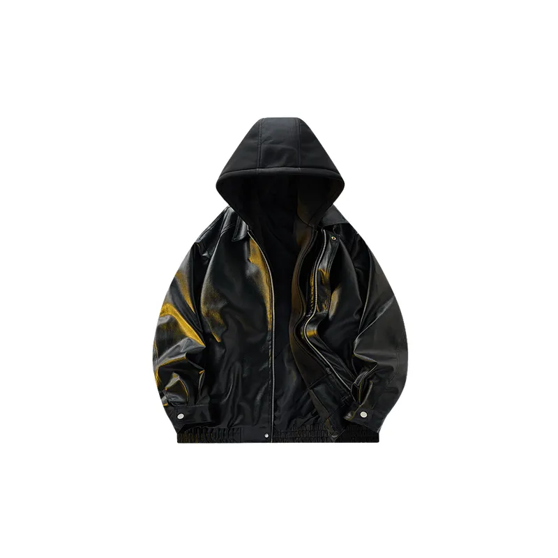 Retro Distress PU Jacket-4