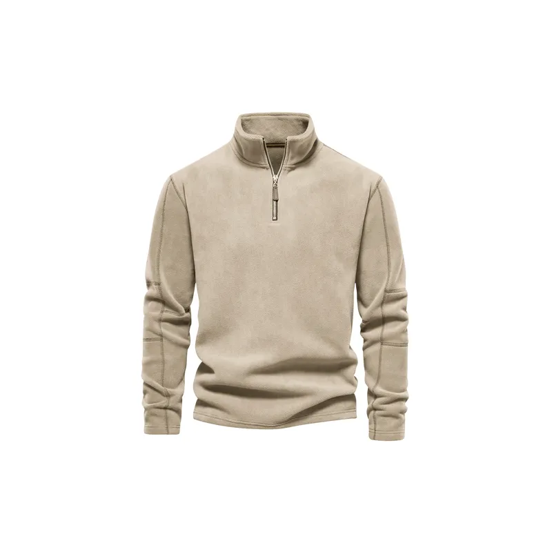 Simple Plain Polyester Sweatshirt-4