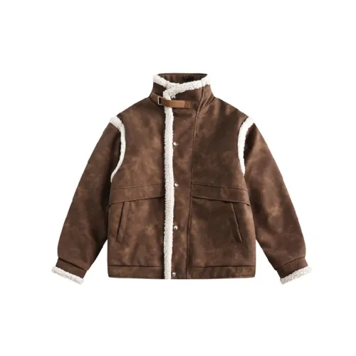Retro running PU Quilted Jacket