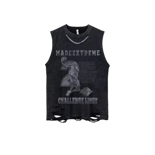 Distressed Pure Cotton Sleeveless Vest