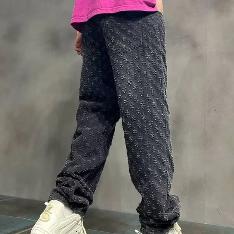 Simple Loose Jeans-5