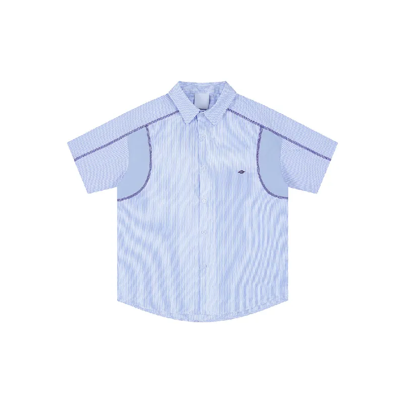 Simple Striped Polyester Shirt-0