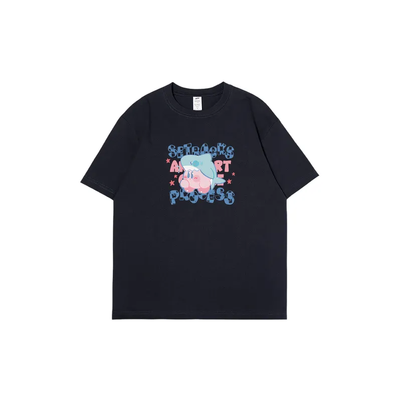 Casual Loose Combed Cotton T Shirt-2