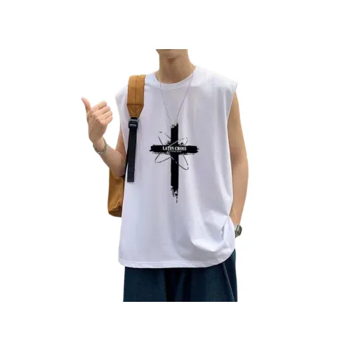 Casual Large Size Sleeveless T-Shirt - Trendy Sports Two Sets